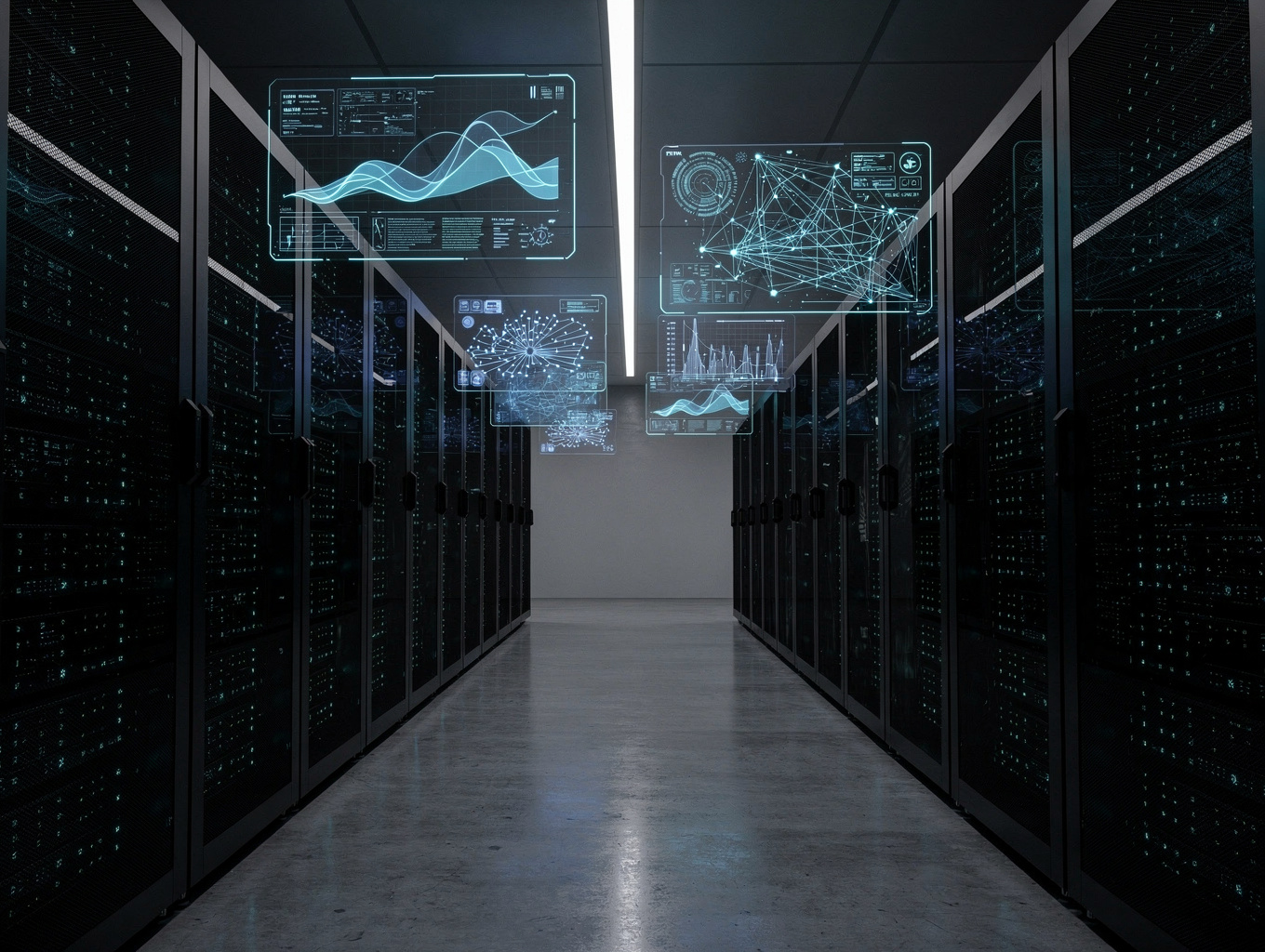 Professional enterprise technology infrastructure and digital transformation visualization